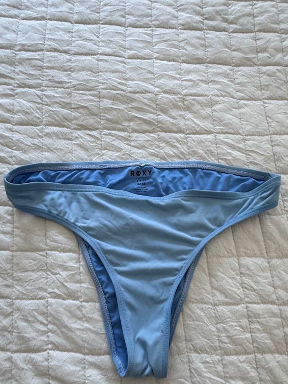 Roxy Light Blue Bikini Bottom (Size Small)